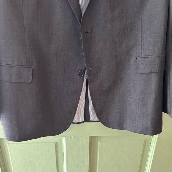 Brooks Brothers Mens Explorer Blazer Suit Jacket charcoal Wool Blend 46 R Regent - Picture 5 of 11